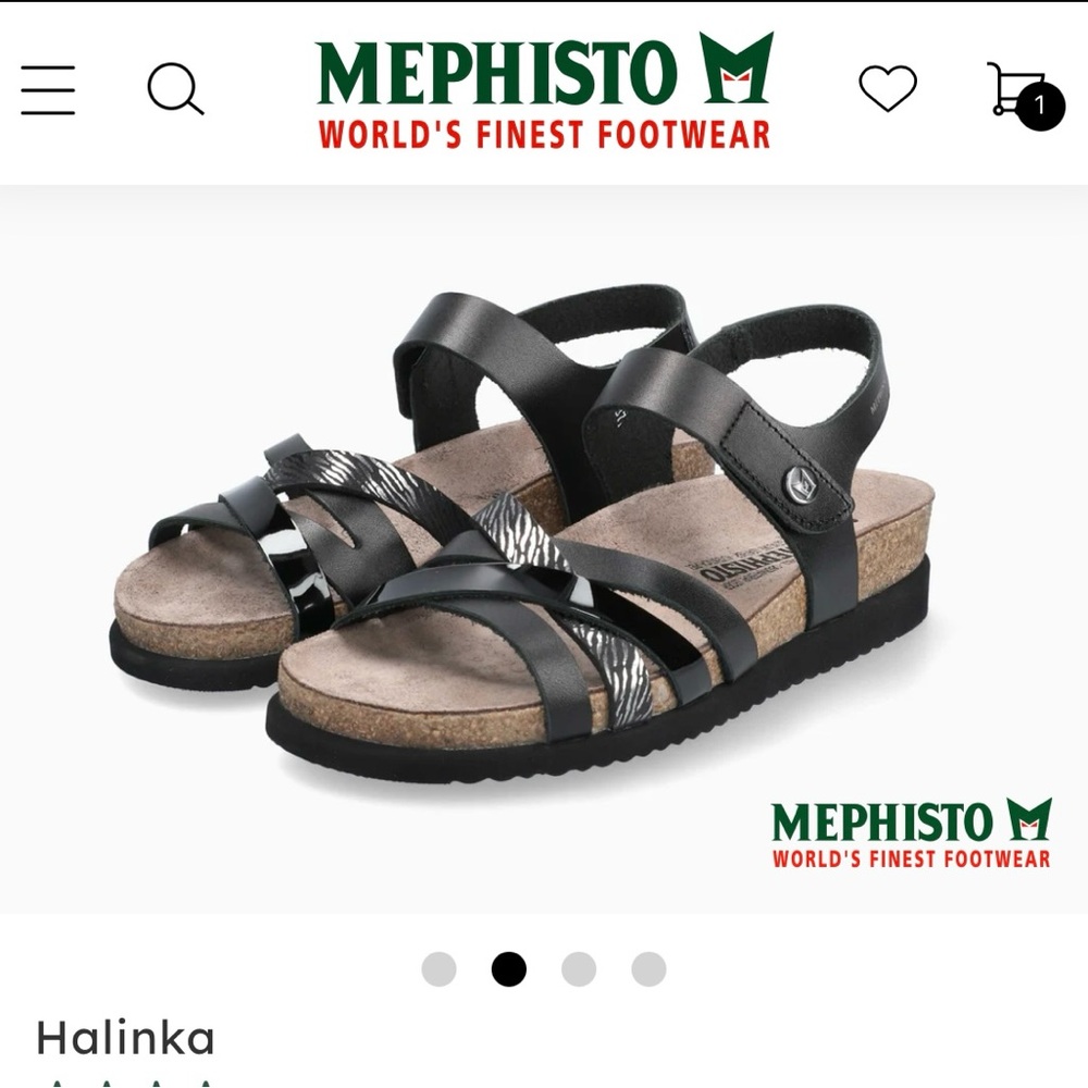 Mephisto Halinka like new women’s black sandal size 39 / 9